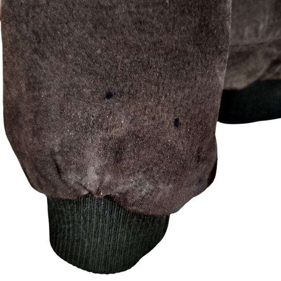 M813)Vtg Middlebrook Park Brown Suede Leather Pockets Full Zip Bomber Jacket S - Picture 8 of 11